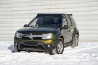 Багажник экспедиционный STC Renault Duster 2010-2019 ШТОРКА с дальним, рабочим и задним светом