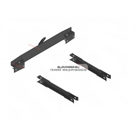 Кронштейн для зацепления лебедки отвала серии «Стандарт» и удлинители дышла на УАЗ 2206