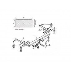 Фаркоп Steinhof для Ford Kuga 2013-2019, Escape 2013-2020 (шар А)