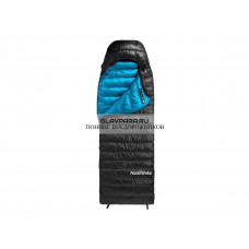 Мешок спальный Naturehike Ultralight CWZ400 L, 220х85 см, (правый) (ТК: +7C), черный