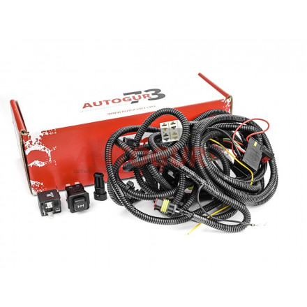 Жгут проводов (комплект подключения) электроблокировки на УАЗ с автоотключением (с электронным спидометром)