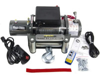 Лебедка электрическая 12V Electric Winch 12000lbs / 5443 кг IP66 стальной трос 8,5х15