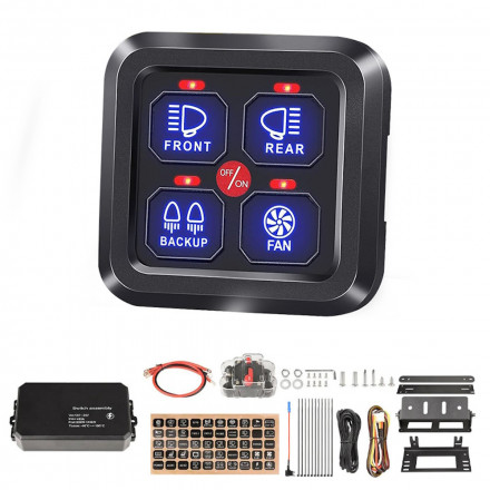 Панель переключателей групповая 4 шт. 12В 700 Вт, 24В 1440 Вт