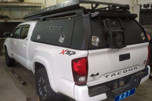 Кунг экспедиционный трехдверный V поколения алюминиевый KDT для Toyota Tacoma Long с 2015 г.в.