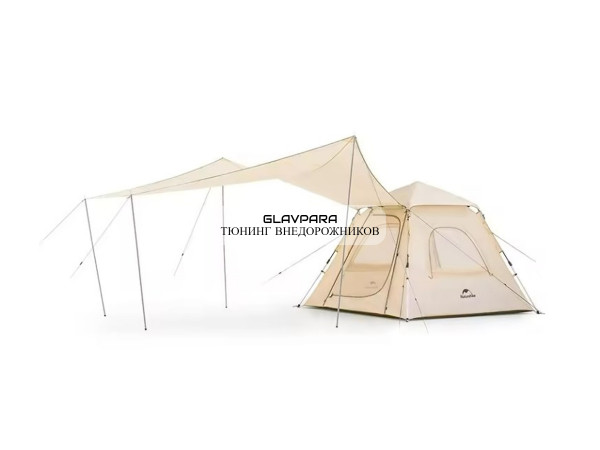 Палатка Naturehike Ango 3-местная, быстросборная, бежевая, со стойками
