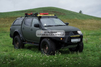 Пороги силовые STC для Mitsubishi L200 2006-2015 цельная ступень