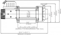 Лебёдка электрическая (индустр.)  Runva EWN17500U 12V 17500 lbs 7960 кг